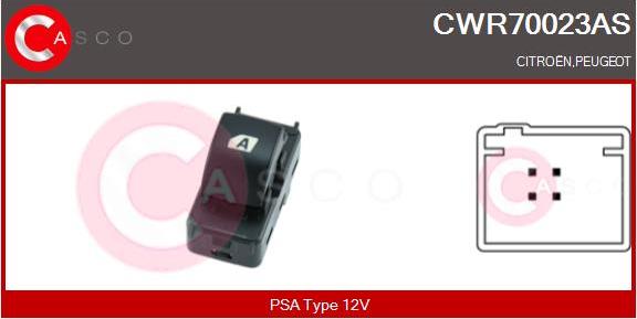 Casco CWR70023AS - Выключатель, стеклоподъемник avtokuzovplus.com.ua