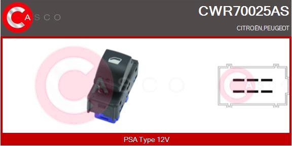 Casco CWR70025AS - Выключатель, стеклоподъемник autodnr.net