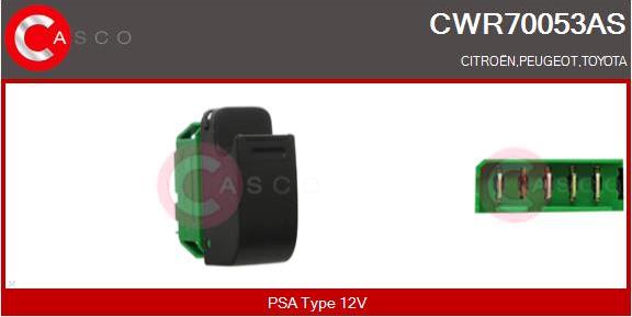 Casco CWR70053AS - Выключатель, стеклоподъемник avtokuzovplus.com.ua