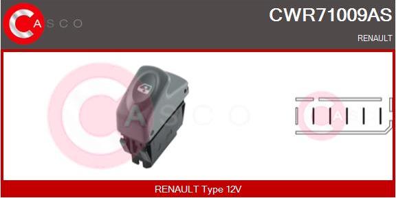 Casco CWR71009AS - Вимикач, стеклолод'емнік autocars.com.ua