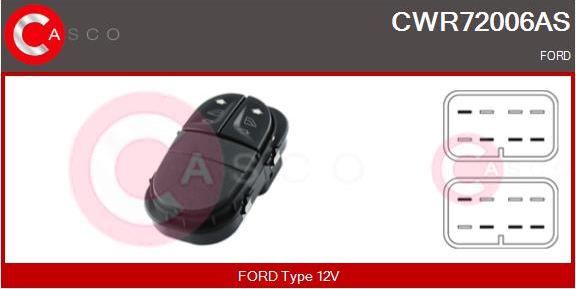 Casco CWR72006AS - Выключатель, стеклоподъемник avtokuzovplus.com.ua