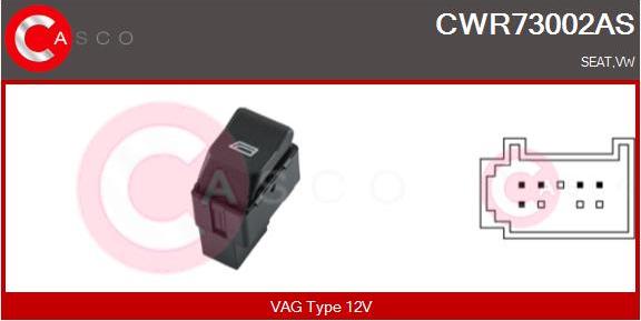 Casco CWR73002AS - Выключатель, стеклоподъемник avtokuzovplus.com.ua