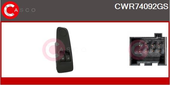 Casco CWR74092GS - Выключатель, стеклоподъемник avtokuzovplus.com.ua