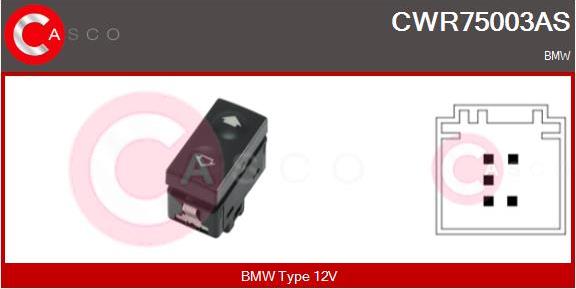 Casco CWR75003AS - Вимикач, стеклолод'емнік autocars.com.ua
