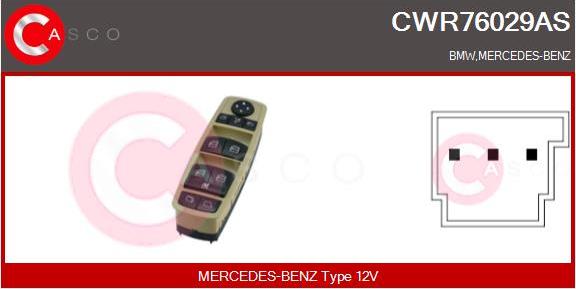 Casco CWR76029AS - Выключатель, стеклоподъемник autodnr.net