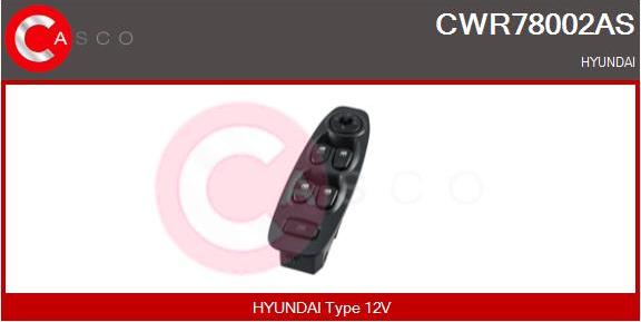 Casco CWR78002AS - Вимикач, стеклолод'емнік autocars.com.ua