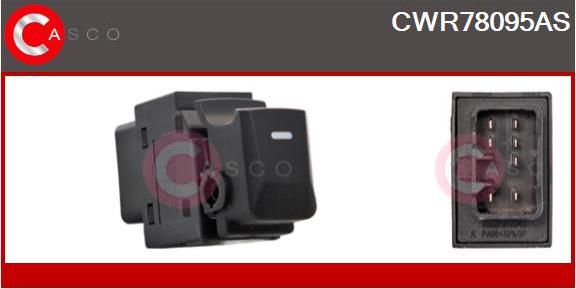 Casco CWR78095AS - Вимикач, стеклолод'емнік autocars.com.ua