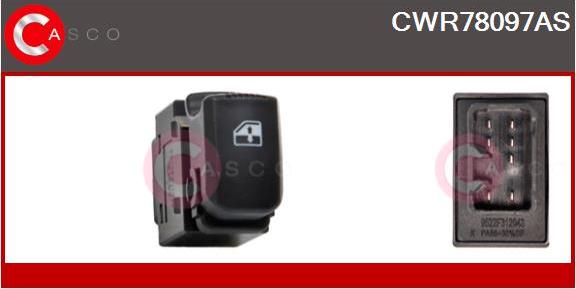 Casco CWR78097AS - Вимикач, стеклолод'емнік autocars.com.ua