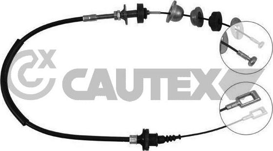 Cautex 010075 - Трос, управління зчепленням autocars.com.ua