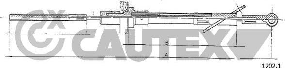 Cautex 012563 - Трос, управління зчепленням autocars.com.ua