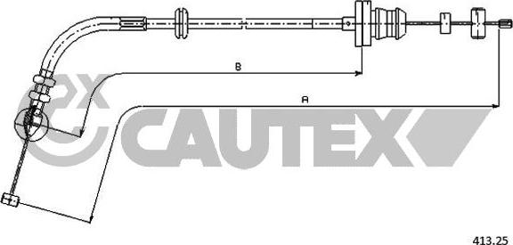 Cautex 015858 - Тросик газу autocars.com.ua