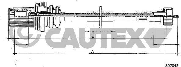 Cautex 018501 - Тросик спідометра autocars.com.ua