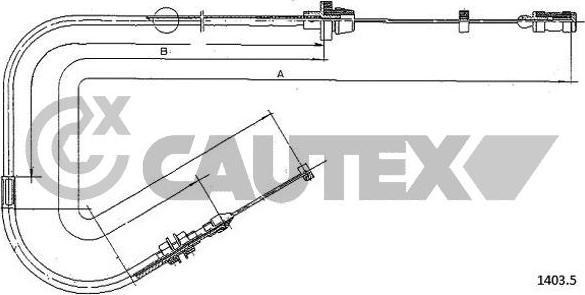 Cautex 018975 - Тросик газу autocars.com.ua