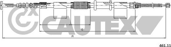 Cautex 019042 - Трос, гальмівна система autocars.com.ua