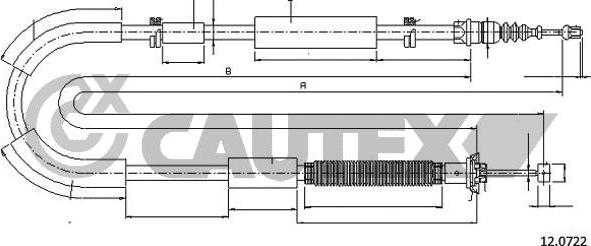 Cautex 019061 - Трос, гальмівна система autocars.com.ua