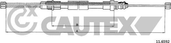 Cautex 025700 - Трос, гальмівна система autocars.com.ua