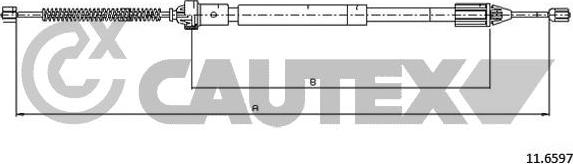 Cautex 028367 - Тросик, cтояночный тормоз autodnr.net