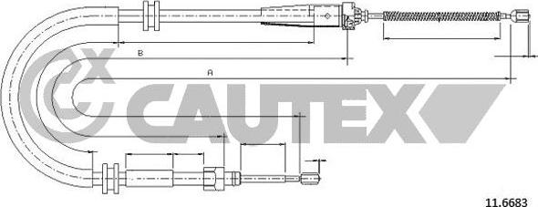 Cautex 028481 - Трос, гальмівна система autocars.com.ua