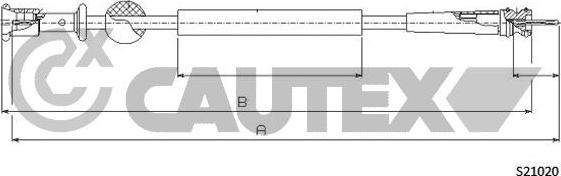 Cautex 033521 - Тросик спідометра autocars.com.ua