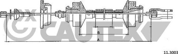 Cautex 035680 - Трос, управління зчепленням autocars.com.ua