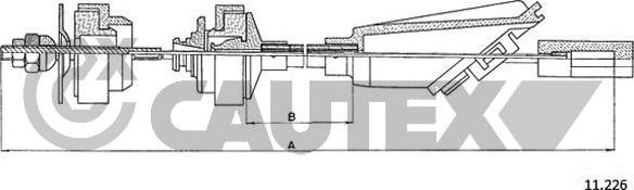 Cautex 038429 - Трос, управління зчепленням autocars.com.ua