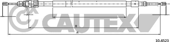 Cautex 038475 - Трос, гальмівна система autocars.com.ua