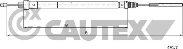 Cautex 038497 - Комплект тросов, стояночная тормозная система autodnr.net