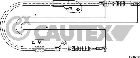 Cautex 069048 - Трос, гальмівна система autocars.com.ua