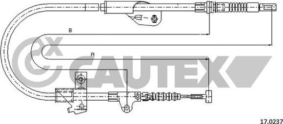 Cautex 069049 - Трос, гальмівна система autocars.com.ua