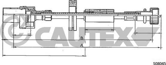 Cautex 085147 - Тросик спідометра autocars.com.ua