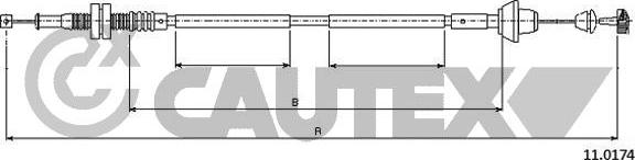 Cautex 088007 - Тросик газу autocars.com.ua