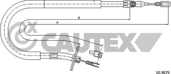 Cautex 188021 - Тросик, cтояночный тормоз autodnr.net