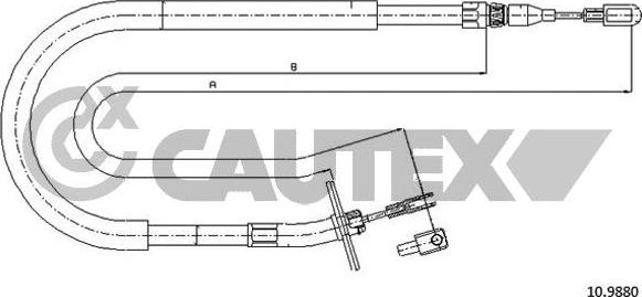 Cautex 188022 - Тросик, cтояночный тормоз autodnr.net
