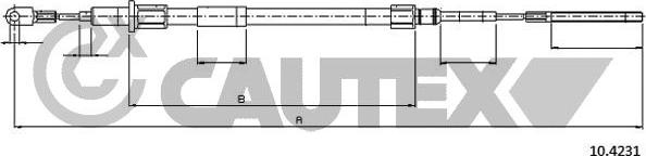 Cautex 208028 - Трос, гальмівна система autocars.com.ua