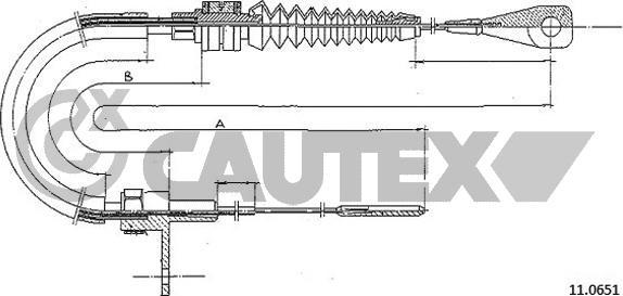 Cautex 465720 - Тросик газу autocars.com.ua