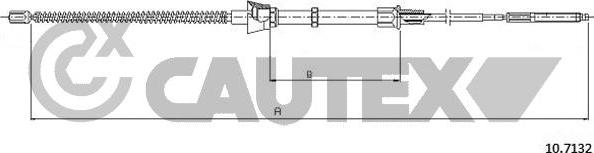 Cautex 468005 - Тросик, cтояночный тормоз autodnr.net