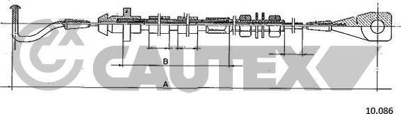 Cautex 468225 - Тросик газу autocars.com.ua