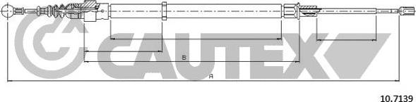 Cautex 468242 - Трос, гальмівна система autocars.com.ua