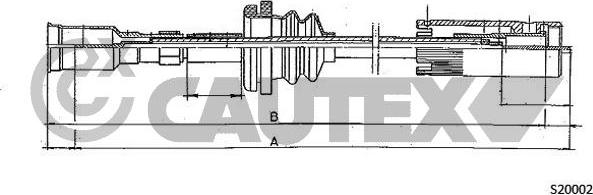 Cautex 483127 - Тросик спідометра autocars.com.ua