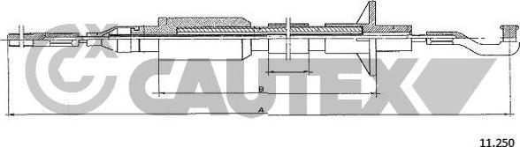 Cautex 489092 - Трос, управління зчепленням autocars.com.ua