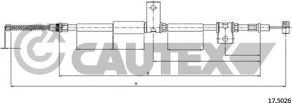 Cautex 708103 - Трос, гальмівна система autocars.com.ua