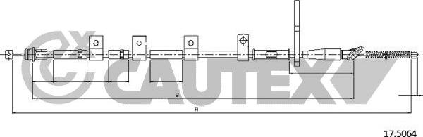 Cautex 708109 - Трос, гальмівна система autocars.com.ua