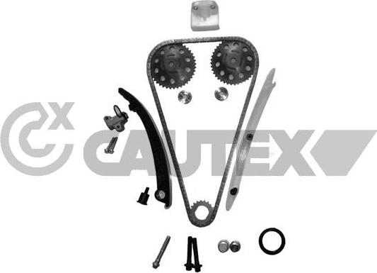 Cautex 752043 - Комплект ланцюга приводу распредвала autocars.com.ua