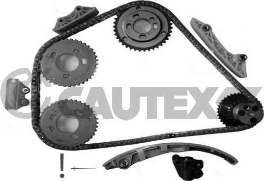 Cautex 752074 - Комплект ланцюга приводу распредвала autocars.com.ua