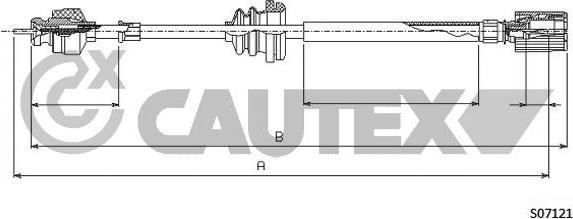 Cautex 760929 - Тросик спідометра autocars.com.ua
