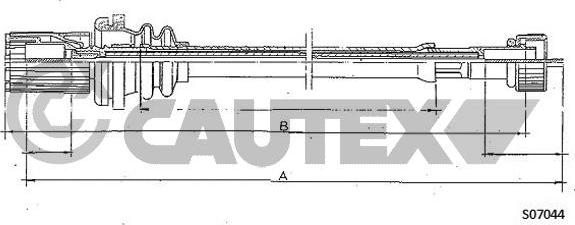 Cautex 760935 - Тросик спідометра autocars.com.ua