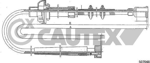 Cautex 760940 - Тросик спідометра autocars.com.ua