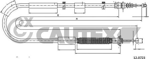 Cautex 761037 - Трос, гальмівна система autocars.com.ua