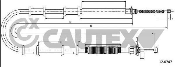 Cautex 761057 - Трос, гальмівна система autocars.com.ua