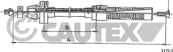 Cautex 761126 - Тросик газу autocars.com.ua